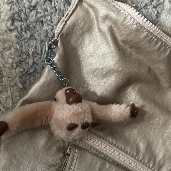 KIPLING Archie Metallic Handbag Crossbody purse Spicy Gold - Picture 6 of 14